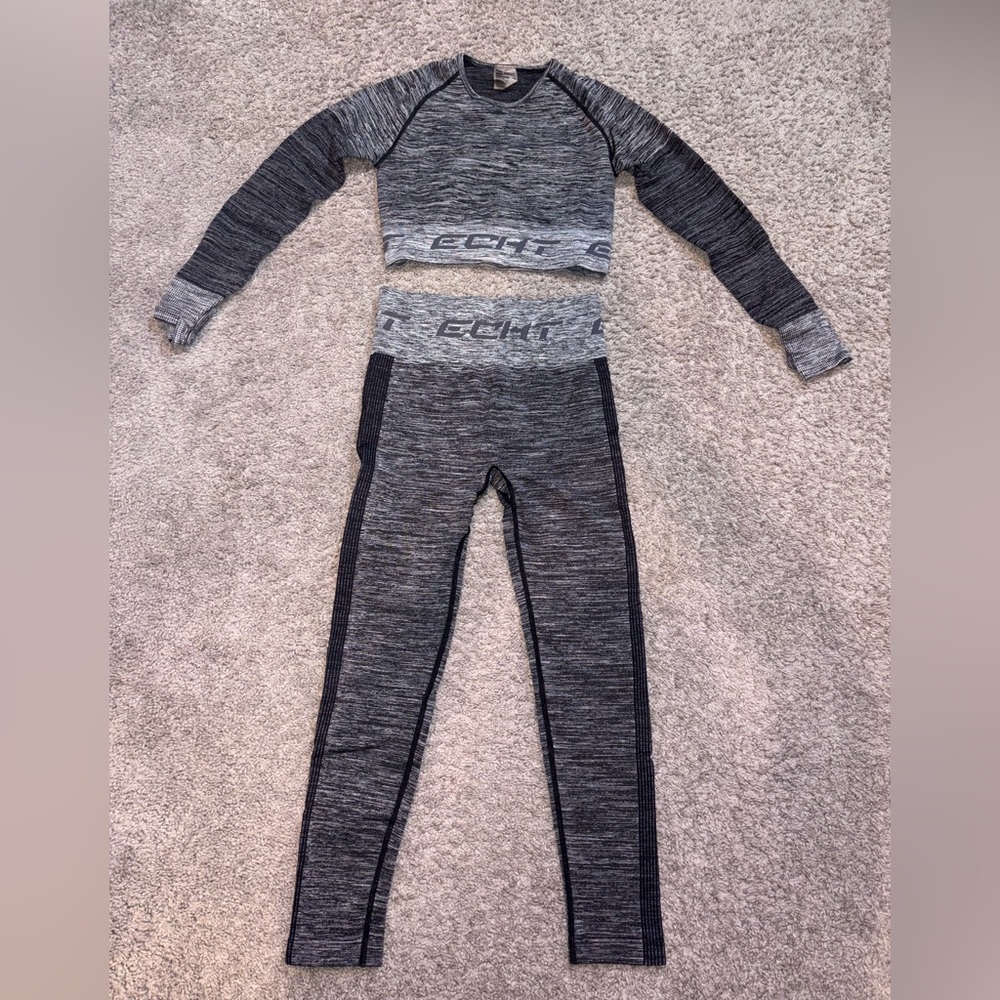 ECHT Charcoal Activewear Ensemble